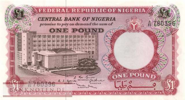 Nigeria - 1  Pound (#008_UNC)