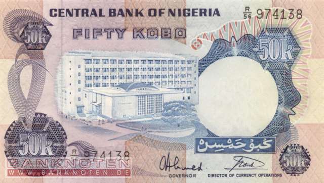 Nigeria - 50  Kobo (#014g_UNC)