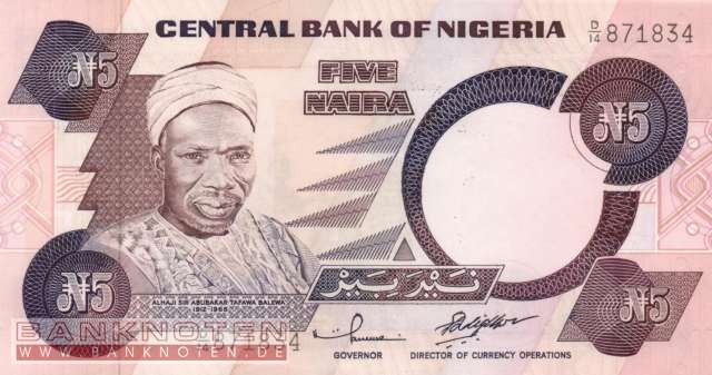 Nigeria - 5 Naira (#024f_UNC)