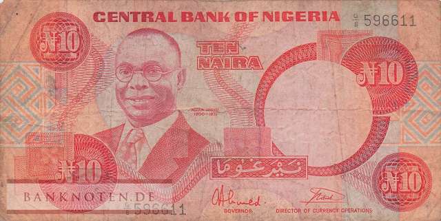 Nigeria - 10 Naira (#025b_VG)