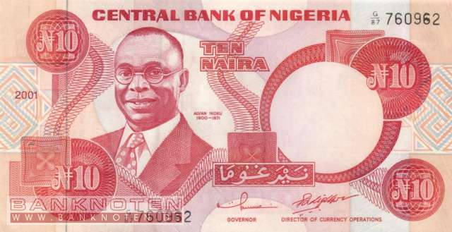 Nigeria - 10  Naira (#025f-01_UNC)