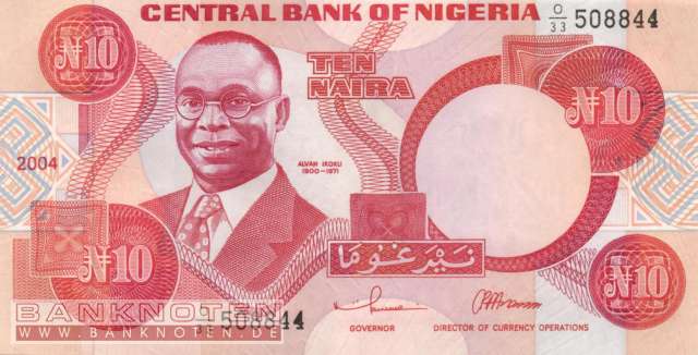 Nigeria - 10  Naira (#025g-04_UNC)