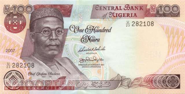 Nigeria - 100  Naira (#028h_UNC)