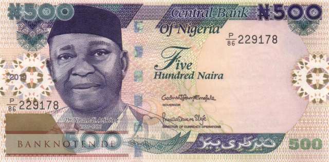 Nigeria - 500  Naira (#030s_UNC)