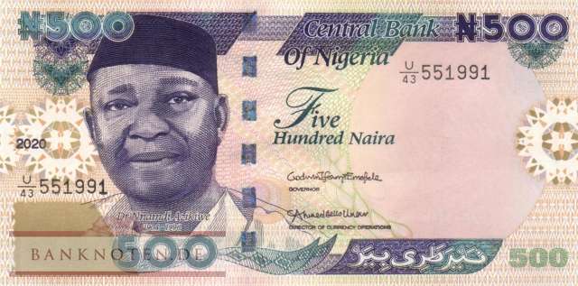 Nigeria - 500  Naira (#030t_UNC)