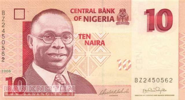 Nigeria - 10  Naira (#033a_UNC)
