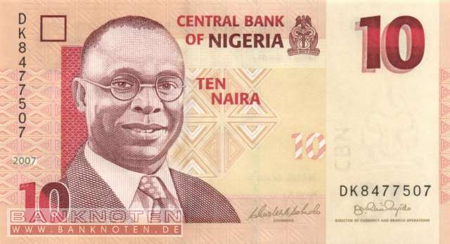 Nigeria - 10  Naira (#033b_UNC)