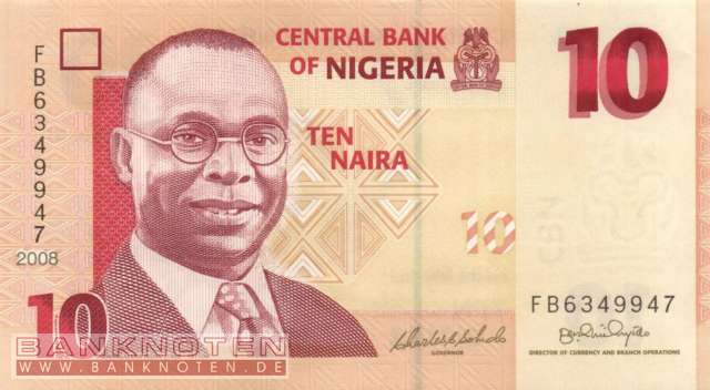 Nigeria - 10  Naira (#033c_UNC)