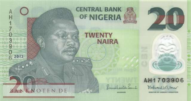 Nigeria - 20  Naira (#034h_UNC)