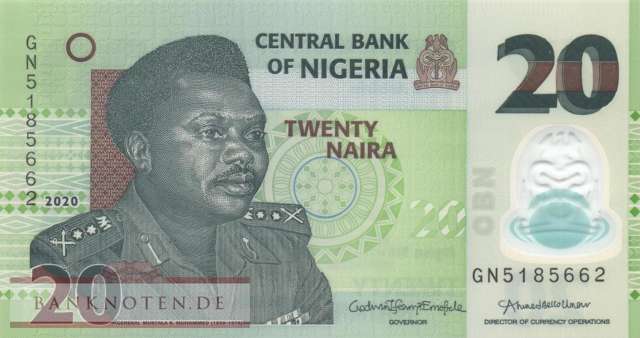 Nigeria - 20  Naira (#034r_UNC)