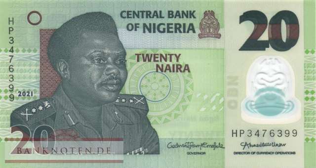 Nigeria - 20  Naira (#034s_UNC)