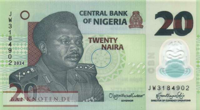Nigeria - 20  Naira (#034v_UNC)