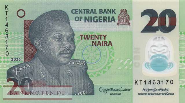 Nigeria - 20  Naira (#034x_UNC)