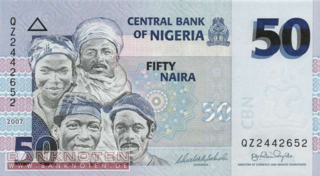 Nigeria - 50  Naira (#035b-2_UNC)