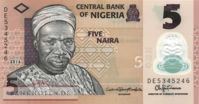 Nigeria - 5  Naira (#038g_UNC)