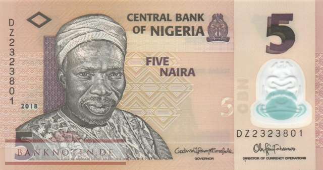 Nigeria - 5  Naira - Replacement (#038iR_UNC)