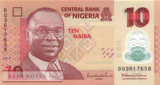 Nigeria - 10  Naira (#039d_UNC)