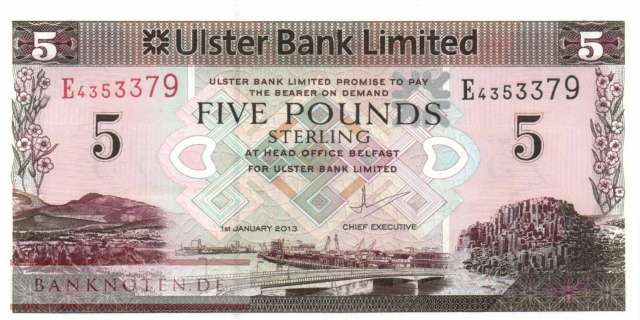 Northern Ireland - 5  Pounds (#340b_UNC)