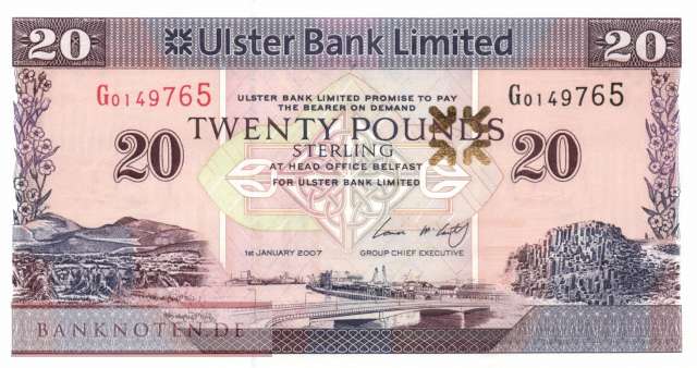 Northern Ireland - 20  Pounds (#342a_UNC)