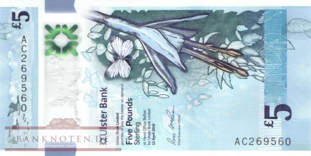 Northern Ireland - 5  Pounds (#343_UNC)