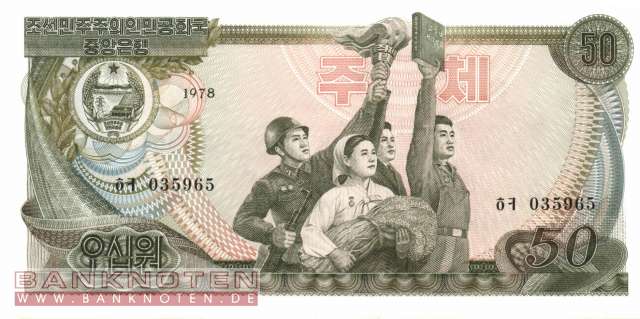 Nordkorea - 50  Won (#021b_UNC)