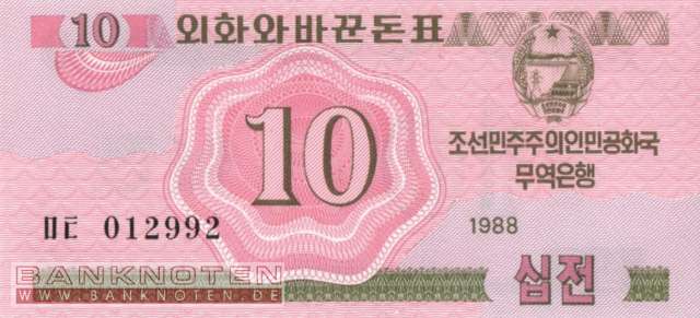 Nordkorea - 10  Chon (#033_UNC)