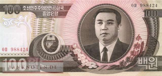 Nordkorea - 100  Won (#043-4_UNC)