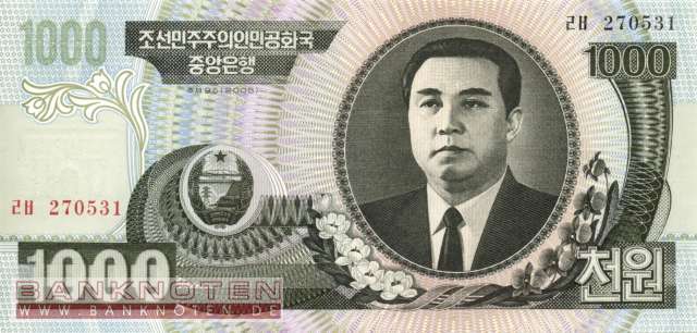 Nordkorea - 1.000  Won (#045b_UNC)