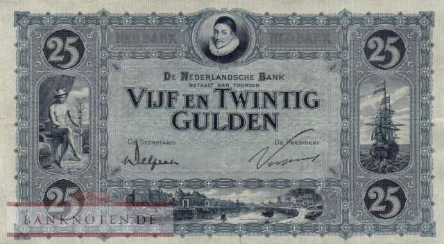 Niederlande - 25  Gulden (#045-28_VF)
