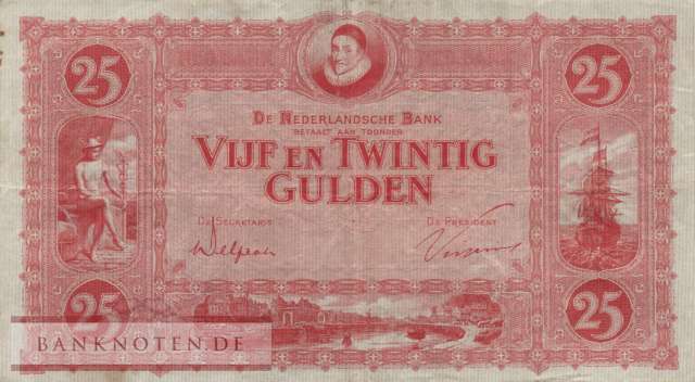 Netherlands - 25  Gulden (#046-29_F)
