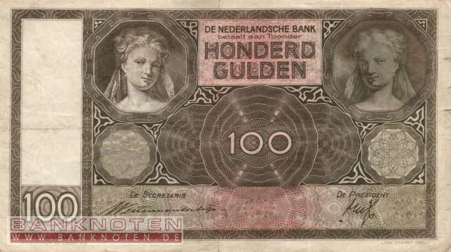 Netherlands - 100  Gulden (#051b-39_F)