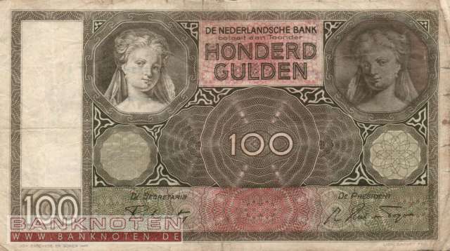 Niederlande - 100  Gulden (#051b-41_VG)
