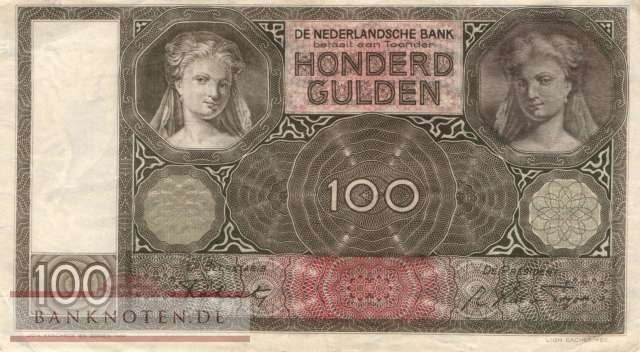 Niederlande - 100  Gulden - Ersatzbanknote (#051cR-42_F)