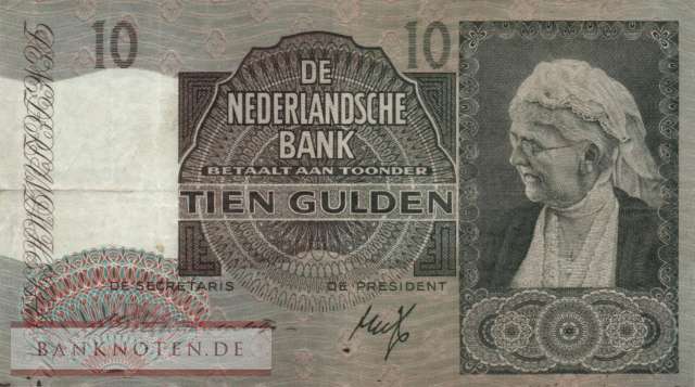 Niederlande - 10  Gulden (#053_F)