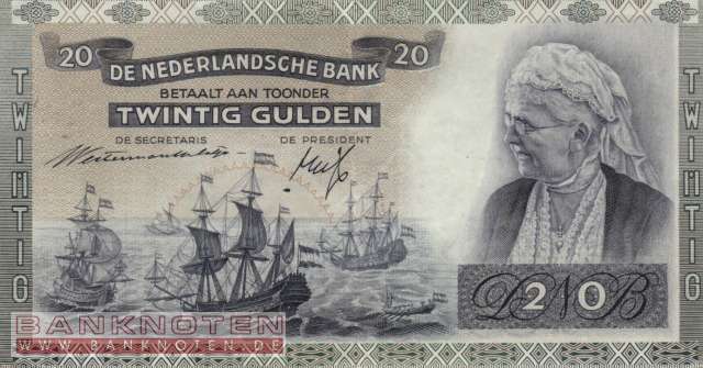 Niederlande - 20  Gulden (#054-41_XF)