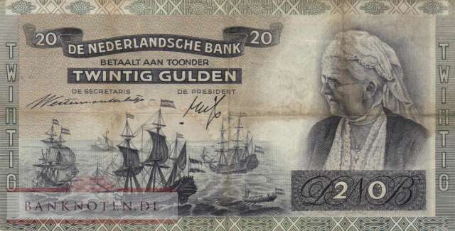 Netherlands - 20  Gulden (#055_F)