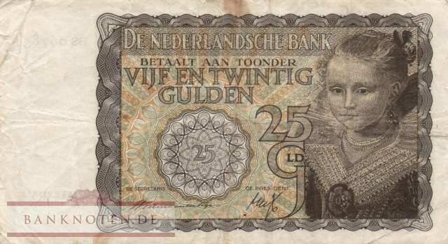 Netherlands - 25  Gulden (#057_F)