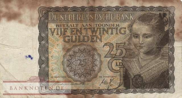 Niederlande - 25  Gulden (#057_G)