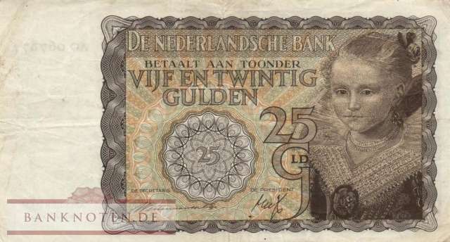 Netherlands - 25  Gulden (#057_VF)