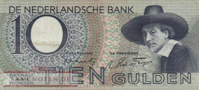 Netherlands - 10  Gulden (#059-43_VF)