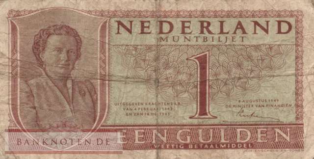 Niederlande - 1  Gulden (#072_VG)
