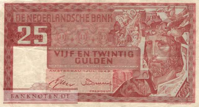 Niederlande - 25  Gulden (#084_VF)