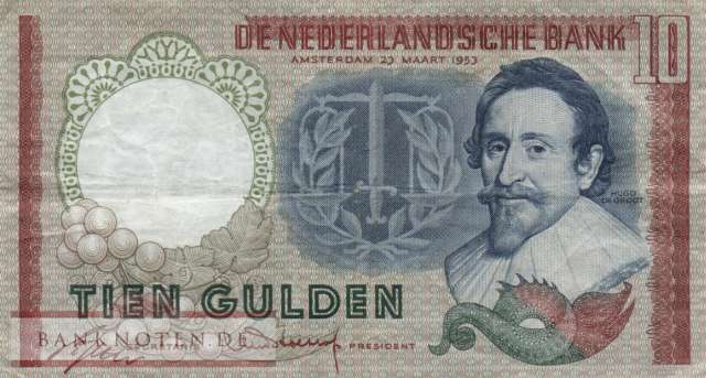 Niederlande - 10  Gulden (#085_F)