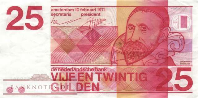 Netherlands - 25  Gulden (#092a_VF)