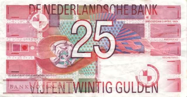 Niederlande - 25  Gulden (#100_VF)