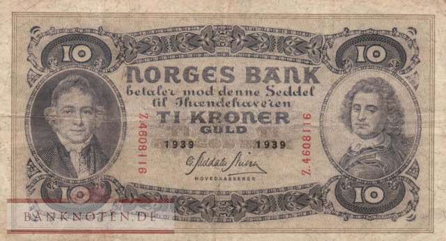 Norway - 10  Kroner (#008c-39_G)