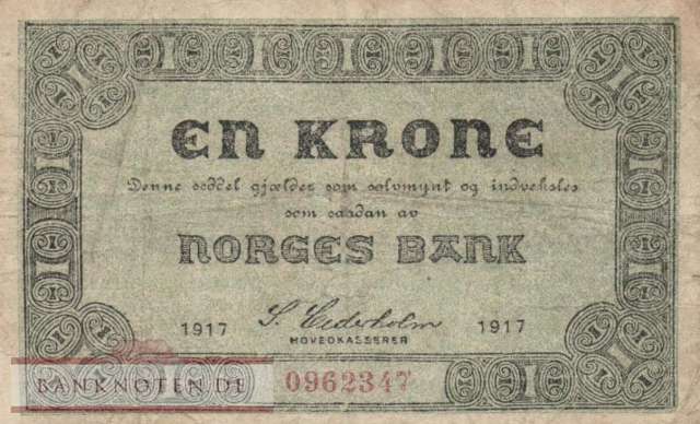 Norwegen - 1  Krone (#013a-1_F)