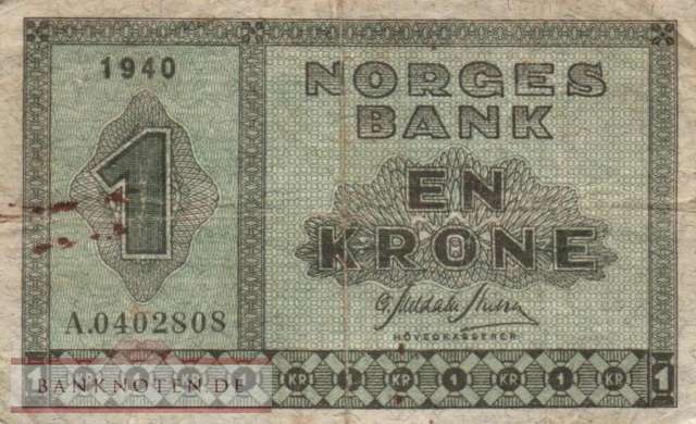 Norwegen - 1  Krone (#015a-40_F)