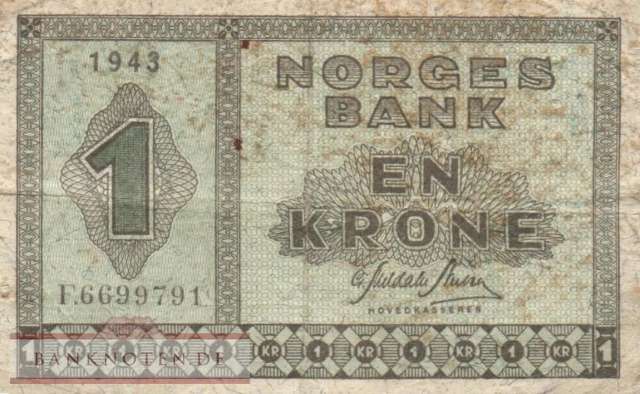Norwegen - 1  Krone (#015a-43_F)