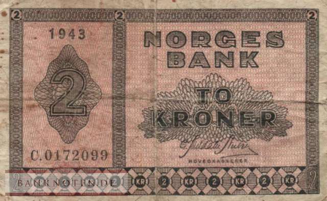 Norwegen - 2  Kroner (#016a1-43_VG)